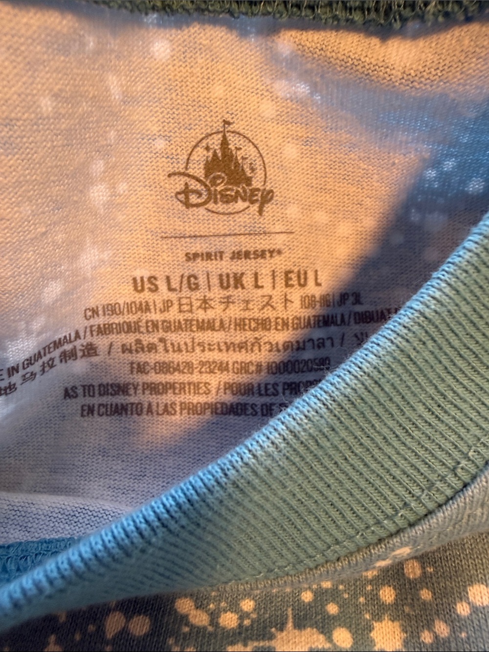 Disney Blue Tomorrowland Graphic Spirit Jersey Sweatshirt sz L - Picture 5 of 5